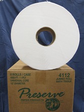 single roll of toilet paper on top of case